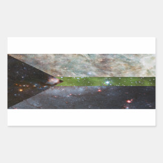 Demiromantische Nebulaflaggenaufkleber Rechteckiger Aufkleber
