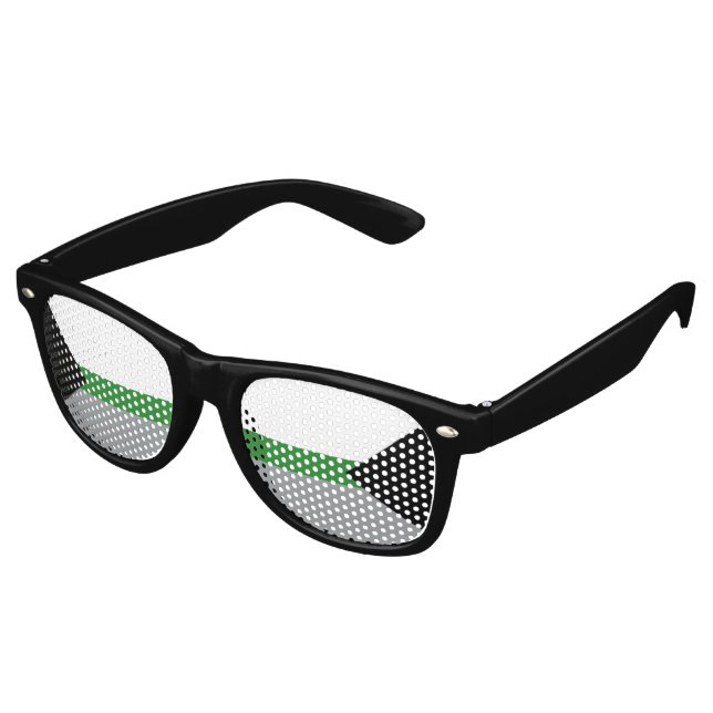 Demiromantische Pride Flag Sonnenbrille (Schrägansicht)