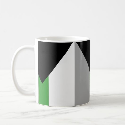 Demiromantische Pride-Flagge Kaffeetasse (Links)