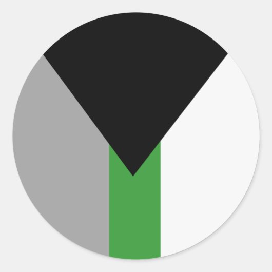 Demiromantische Stolperflagge Runder Aufkleber (Vorderseite)