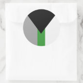 Demiromantische Stolperflagge Runder Aufkleber (Tasche)