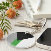 Demiromantische Stolperflagge Schlüsselanhänger (Vorderseite rechts)