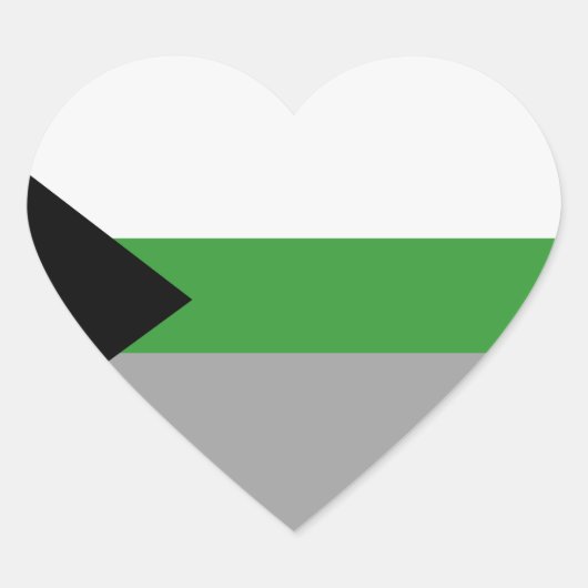 Demiromantischer Stolz Herz-Aufkleber (Vorderseite)