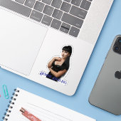 Demise Darling  Aufkleber (Laptop mit iPhone)