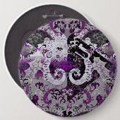 Demisexual Dragon Damask - Farbe der Flagge Button (Vorne & Hinten)