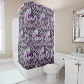 Demisexual Dragon Damask - Farbe der Flagge Duschvorhang (Beispiel)