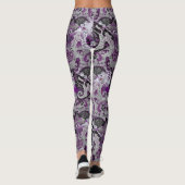 Demisexual Dragon Damask - Farbe der Flagge Leggings (Rückseite)