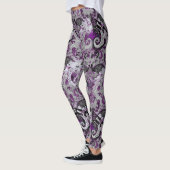 Demisexual Dragon Damask - Farbe der Flagge Leggings (Links)