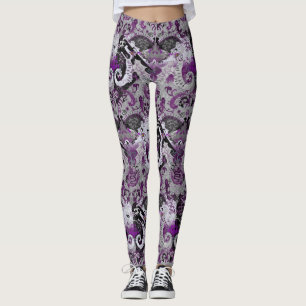 Demisexual Dragon Damask - Farbe der Flagge Leggings