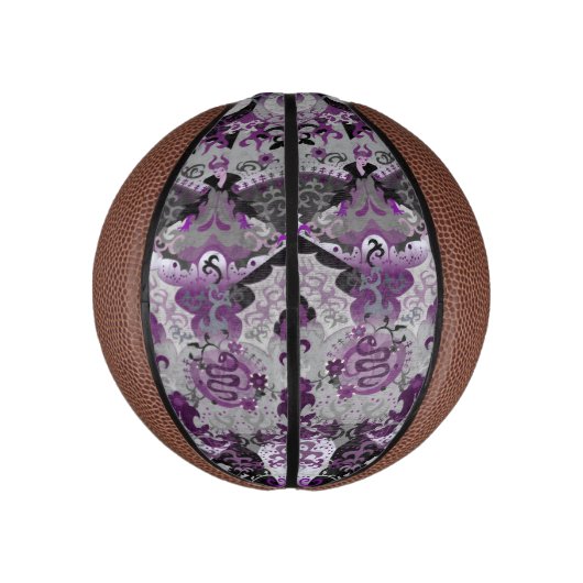 Demisexual Dragon Damask - Farbe der Flagge Mini Basketball (Vertikal)