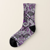 Demisexual Dragon Damask - Farbe der Flagge Socken (Links - Außen)