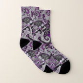 Demisexual Dragon Damask - Farbe der Flagge Socken (Paar)