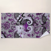 Demisexual Dragon Damask - Farbe der Flagge Strandtuch (Vorderseite)