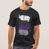 Demisexual Flag Axolotl Pile Kawaii Demisexual Pri T-Shirt (Vorderseite)
