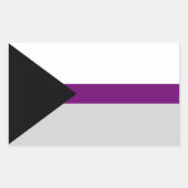 Demisexual Flag Rechteckiger Aufkleber (Vorderseite)