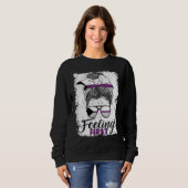 Demisexual Joke Messy Bun Lady Demisexual Flag 1 Sweatshirt (Vorne ganz)