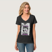 Demisexual Joke Messy Bun Lady Demisexual Flag T-Shirt (Vorderseite Vollansicht)