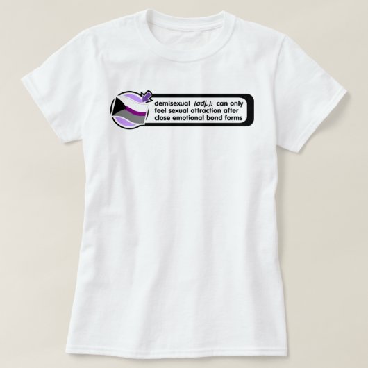 Demisexual Pop-Oben Definitions-Shirt T-Shirt (Design vorne)