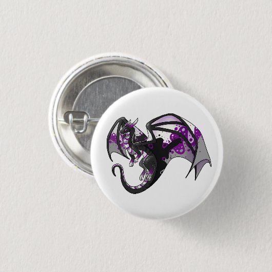 Demisexual Pride Dragon Button (Vorne & Hinten)