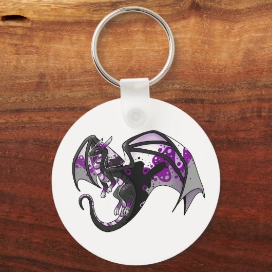 Demisexual Pride Dragon Schlüsselanhänger (Vorderseite)