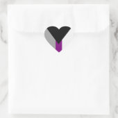 Demisexual-Pride-Flag Herz-Aufkleber (Tasche)