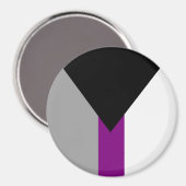Demisexual-Pride-Flag Magnet (Vorderseite/Rückseite)