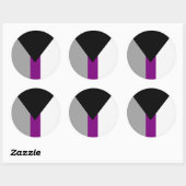 Demisexual-Pride-Flag Runder Aufkleber (Blatt)