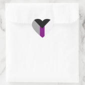 DEMISEXUAL PRIDE Herz-Aufkleber (Tasche)