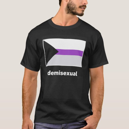 Demisexual Prilag Demisexual Flag T-Shirt (Vorderseite)