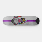 Demisexual Prilag Glitzer Rainbow LGBT Skateboard (Horizontal)