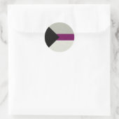 Demisexual Stolperflagge farbig Hintergrund-Design Runder Aufkleber (Tasche)