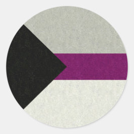 Demisexual Stolperflagge farbig Hintergrund-Design Runder Aufkleber