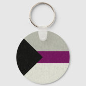 Demisexual Stolperflagge farbig Hintergrund-Design Schlüsselanhänger (Vorderseite)