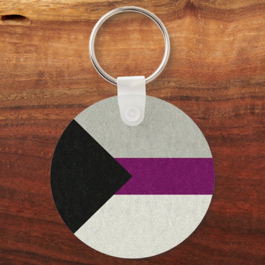 Demisexual Stolperflagge farbig Hintergrund-Design Schlüsselanhänger (Vorderseite)