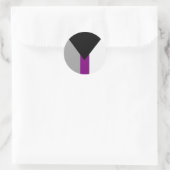 Demisexual-Stolperflagge Runder Aufkleber (Tasche)