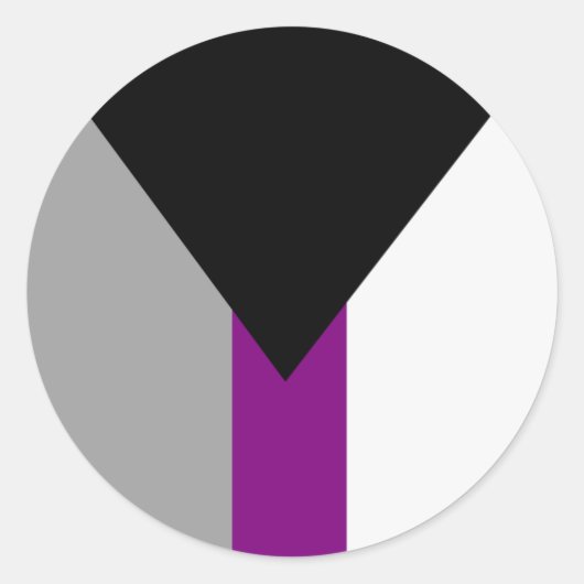 Demisexual-Stolperflagge Runder Aufkleber (Vorderseite)