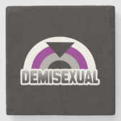 Demisexual Stolz Steinuntersetzer (Vorderseite)