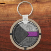 Demisexual Wax Siegel Symbol in den Farben der Fla Schlüsselanhänger (Vorderseite)