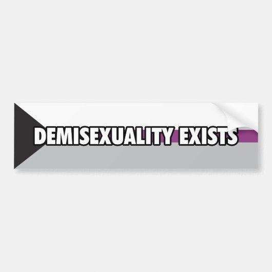 Demisexuality existiert Autoaufkleber (Vorne)