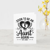 Demnächst 2026 wird die Schwangerschaftsankündigun Karte (Gelbe Blume)