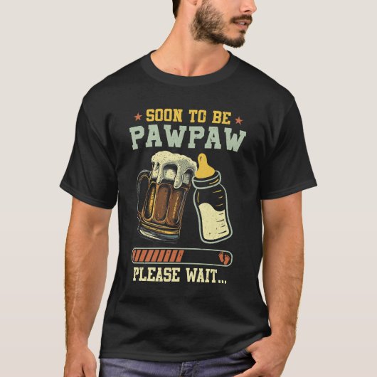 Demnächst Pawpaw Est 2025 Schwangerschaftsankündig T-Shirt (Vorderseite)