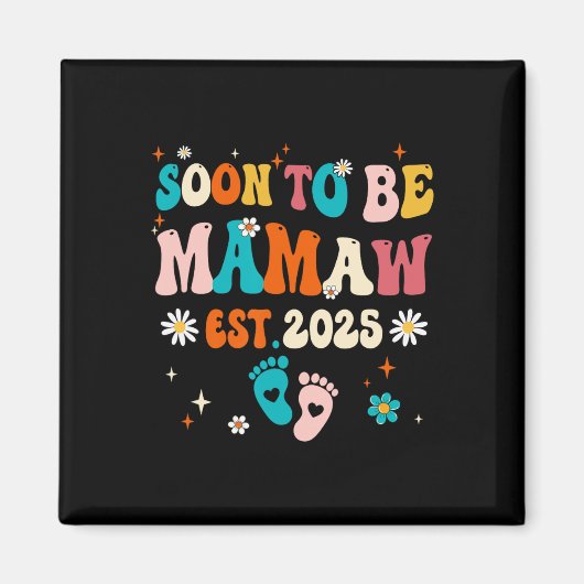 Demnächst werden Mamaw Anfang 2025 Schwangerschaft Magnet (Vorne)