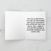 Demo Day Disaster: Life Rebuild Humor Karte (Innenseite)