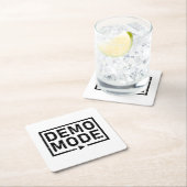 Demo-Modus Audio V1 Rechteckiger Pappuntersetzer (Vor Ort)