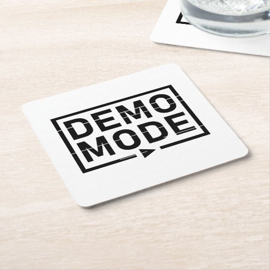 Demo-Modus Audio V1 Rechteckiger Pappuntersetzer (angewinkelt)