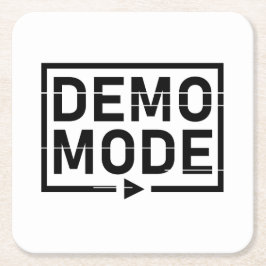 Demo-Modus Audio V1 Rechteckiger Pappuntersetzer