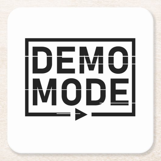 Demo-Modus Audio V1 Rechteckiger Pappuntersetzer (Vorderseite)