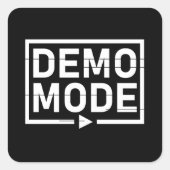 Demo-Modus Audio V2 Quadratischer Aufkleber (Vorderseite)