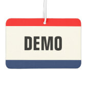 DEMO-Werbeaktion für den Autohandel individuell an Autolufterfrischer (Rückseite)