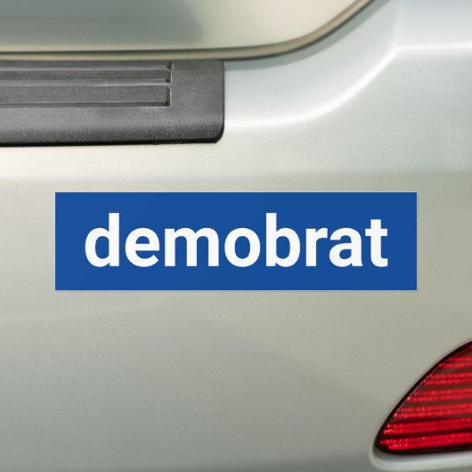 Demobrat lustige minimalistische Text demokratisch Autoaufkleber (Auf Auto)